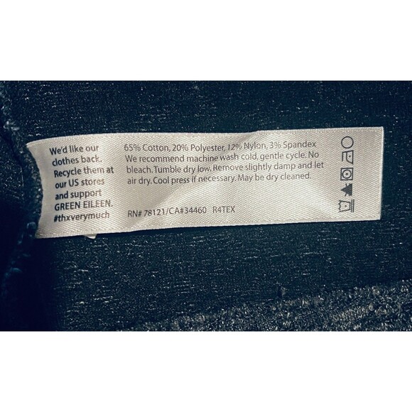 EILEEN FISHER Marled Dark Gray Draping Lagenlook Open Front Cardigan Sweater L - Picture 11 of 12